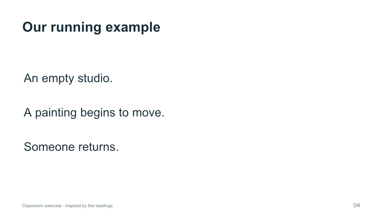Slide 4: Our running example