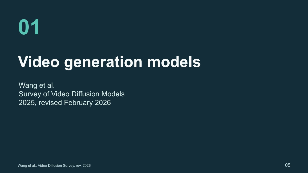 Slide 5: Video generation models