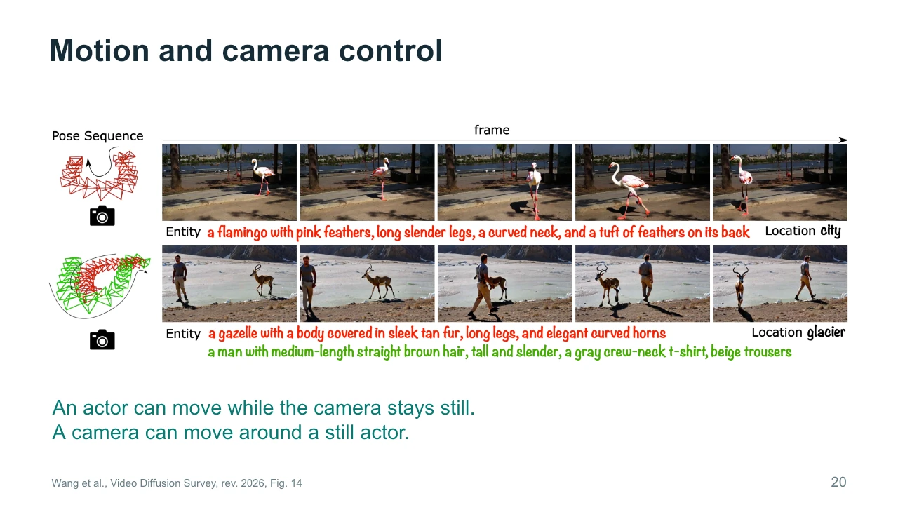Slide 20: Motion and camera control