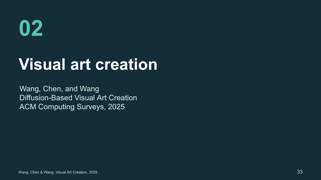 Slide 33: Visual art creation