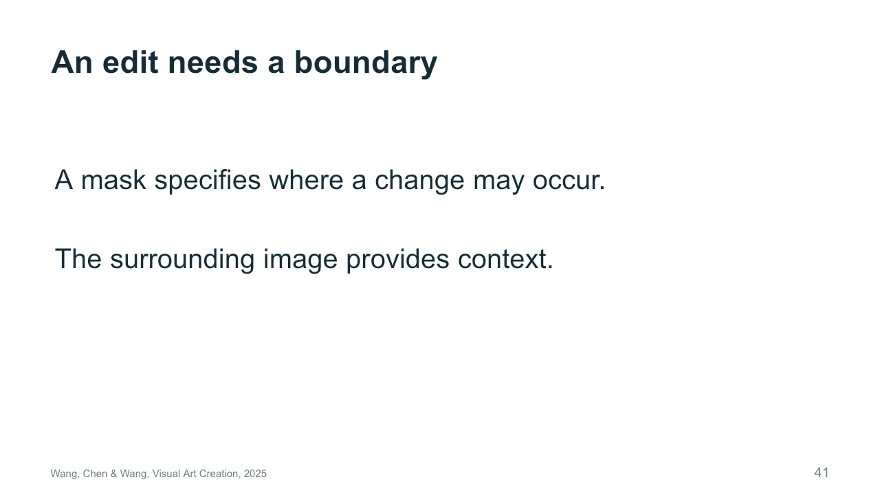 Slide 41: An edit needs a boundary
