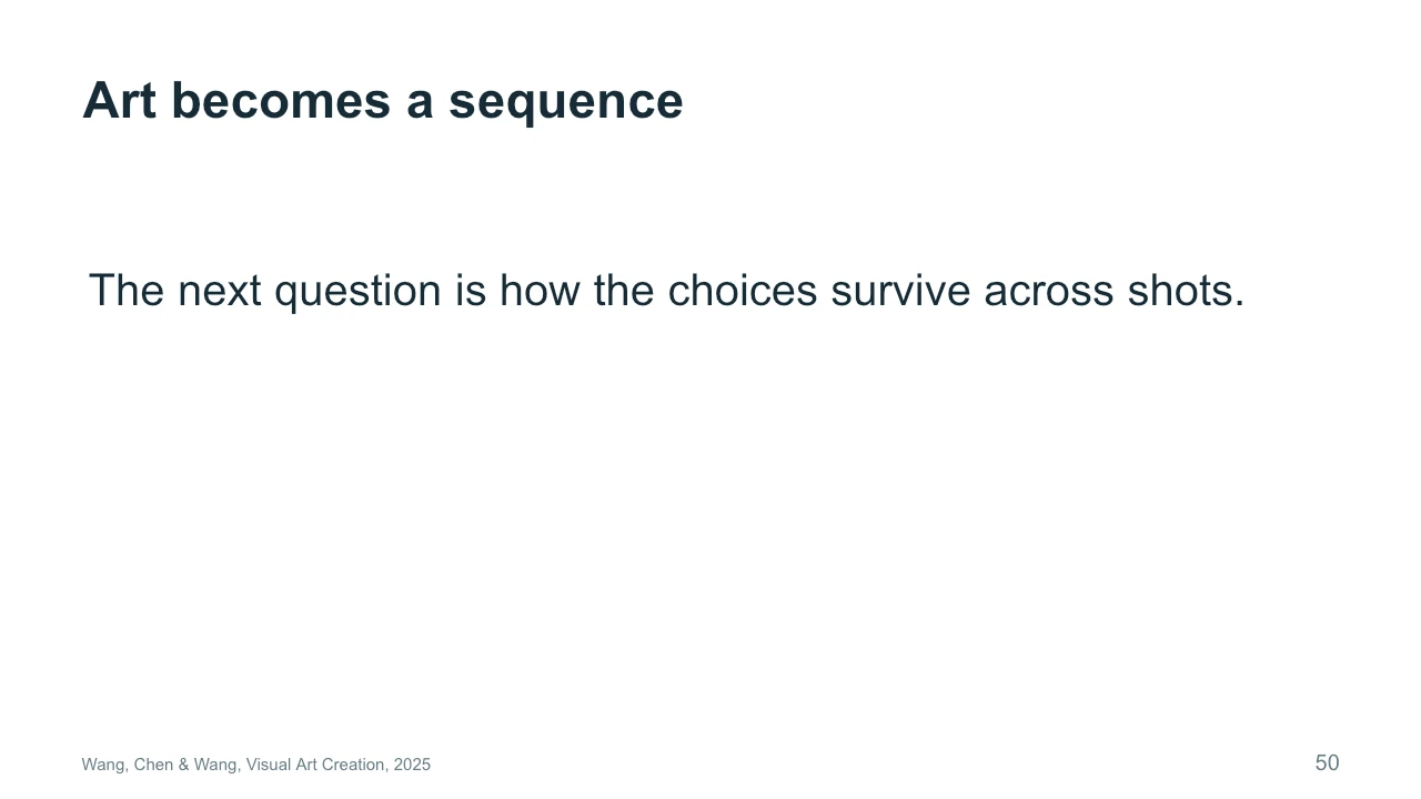 Slide 50: Art becomes a sequence