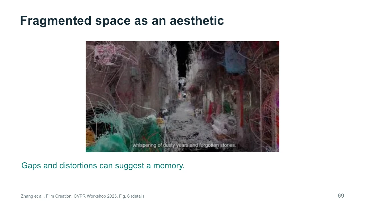 Slide 69: Fragmented space as an aesthetic