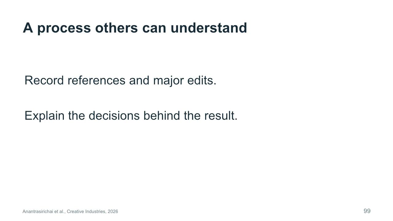 Slide 99: A process others can understand