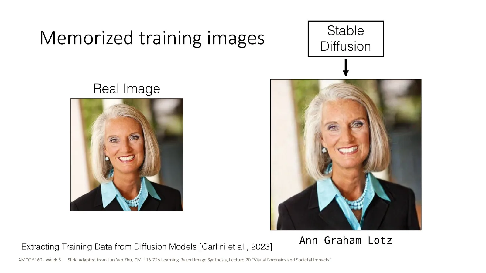 Slide 28: Memorized training images