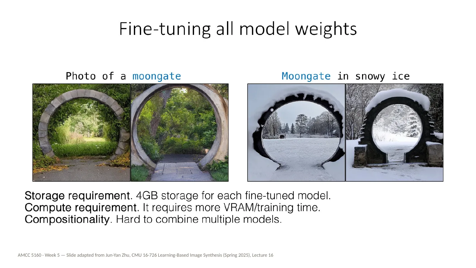 Slide 32: Fine-tuning all model weights: the costs