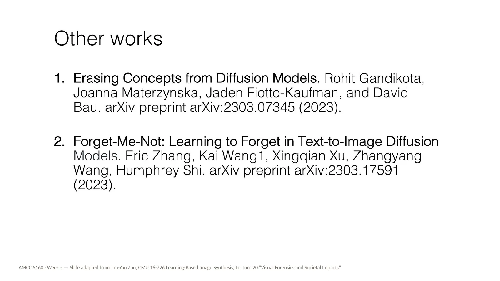 Slide 59: Other works
