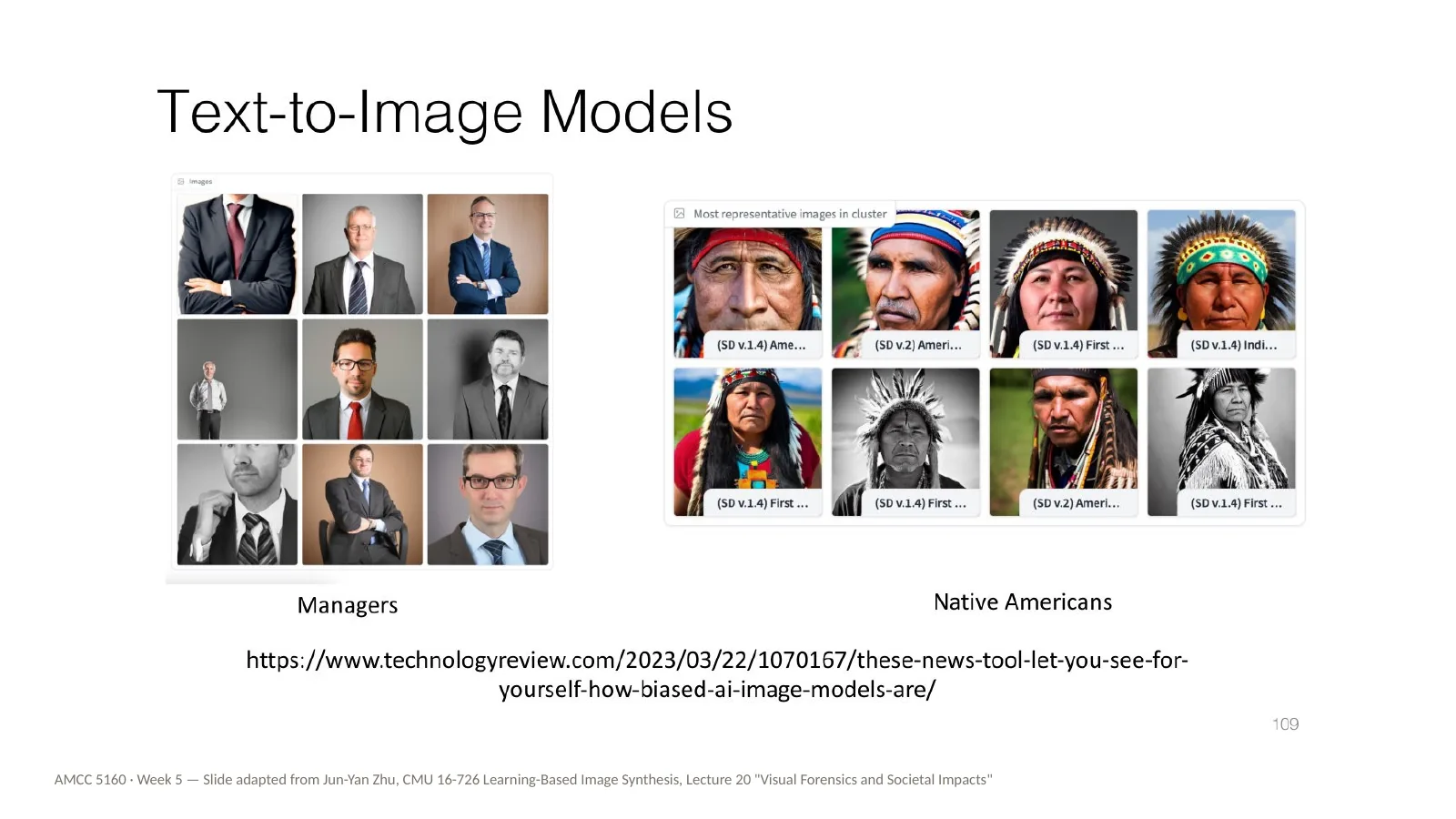 Slide 75: Bias in text-to-image models