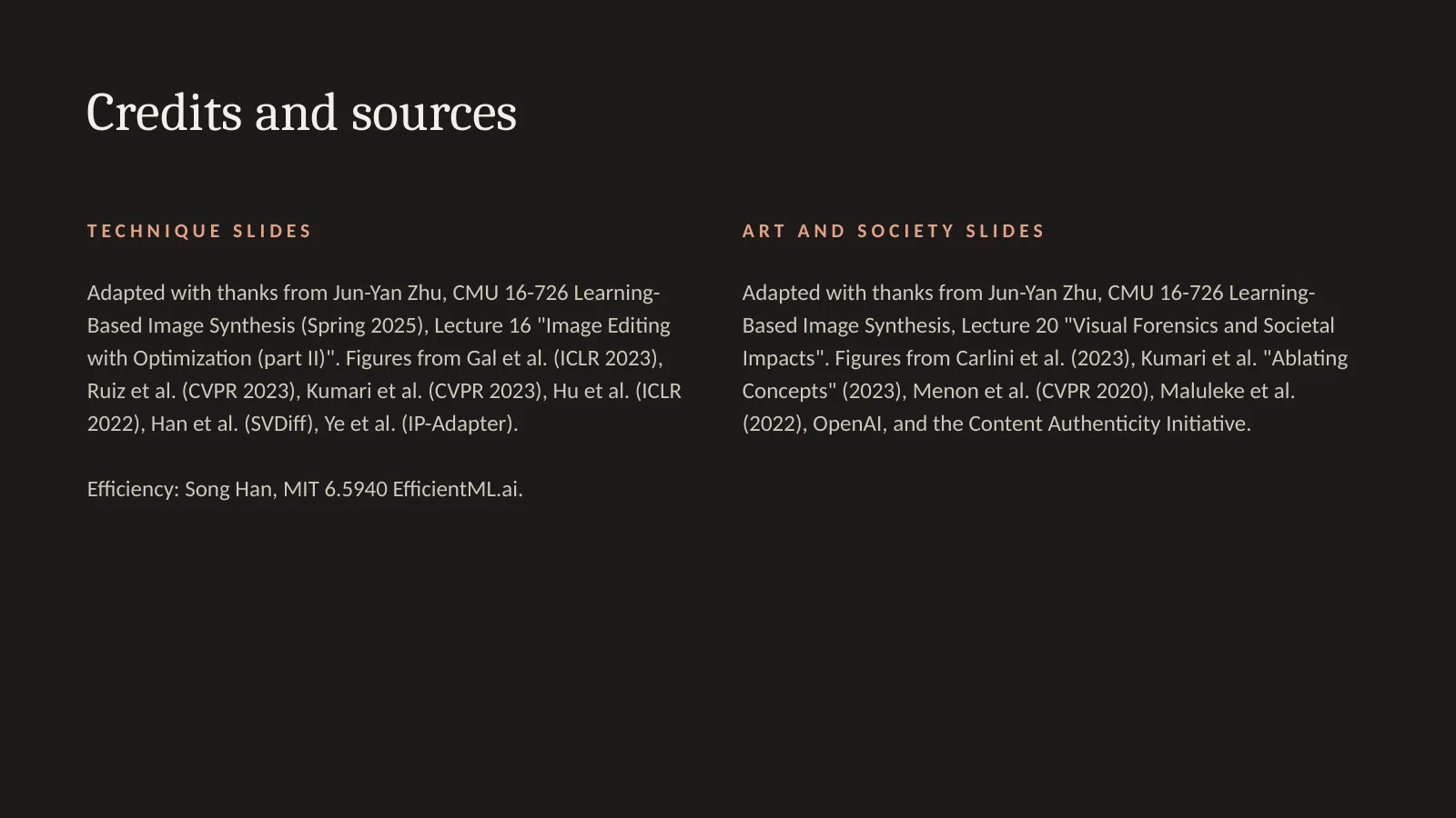 Slide 80: Credits and sources